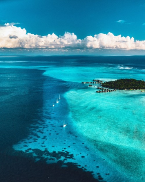 erubes1: Blues and teals illuminate French Polynesia Follow for more: www.instagram.com/erubes1