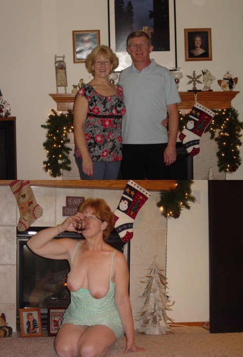 One more drink and she will be hang off the mantle nude