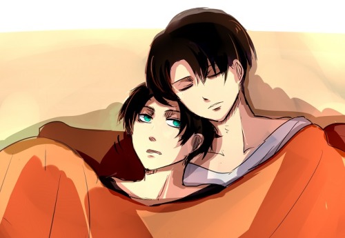 sasuke-heichou:  RAK(ラク) [please do not remove source]   Eren can not believe their situation