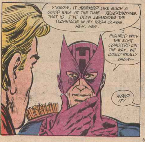 Avengers #303, 1989“Y’know, it seemed like such a good idea at the time– teleporting, that is.