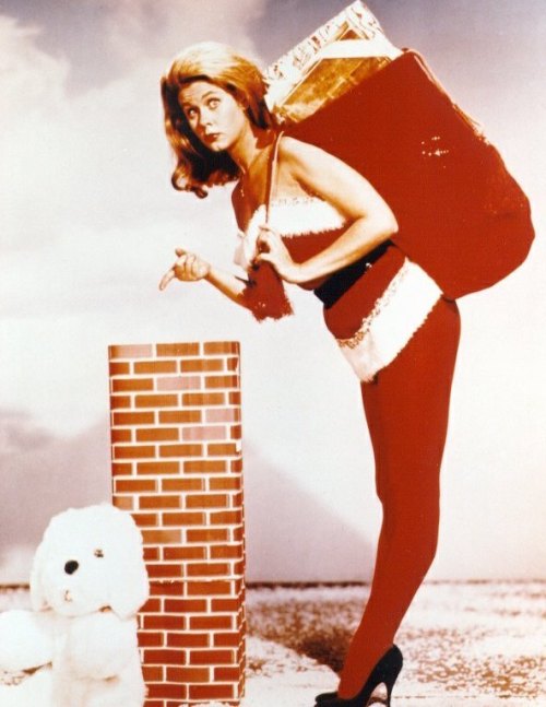 Who wouldn’t want to find Elizabeth Montgomery coming down the chimney instead of Santa - Merry Chri