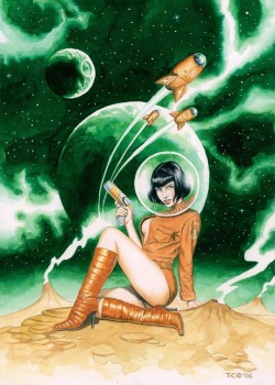 cosmiccantina:  Spacegirl by ticulin