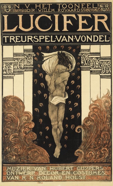 Lucifer.1910.115 x 72 cm.Lithographed poster.Richard Roland Holst.