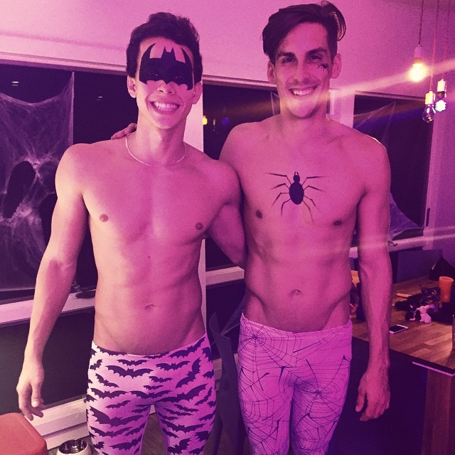 tightgearguys:  a bit late, but a halloween spandex super post from the gays of weho