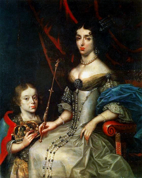 Marie Casimire Sobieska, Queen of Poland by Daniel Schultz,1674