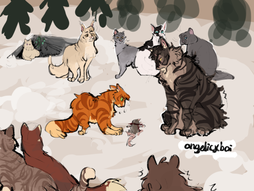 very quick fanart for a little warrior cat fanfic called Blood in the Tundra