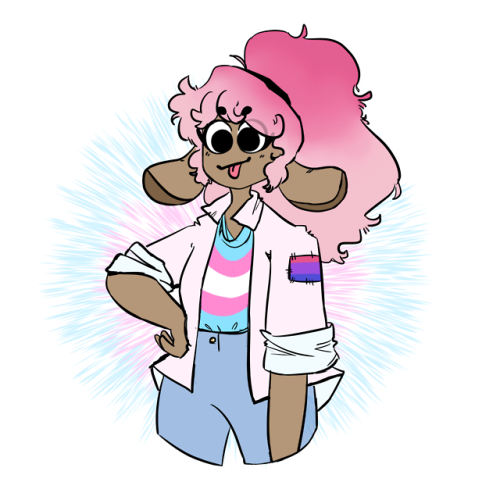 the-disastrous-jackalope: Be Proud! Happy Pride Kiddos! [image description: a cute drawing of Lup, a