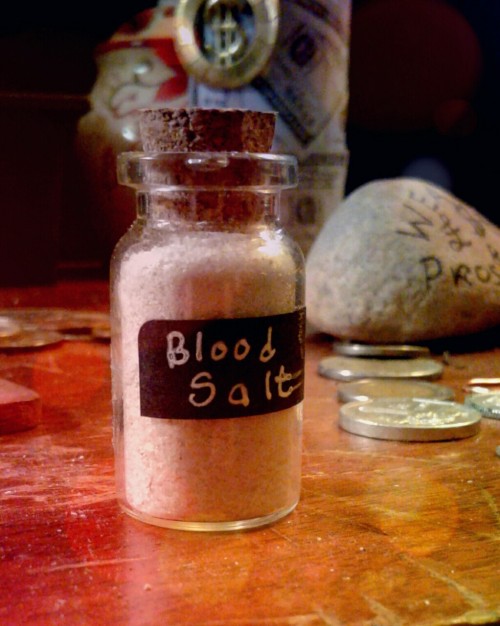 spectregnosis: Blood salt  What is blood salt?  Blood salt is a salt used to negate magick. Think of