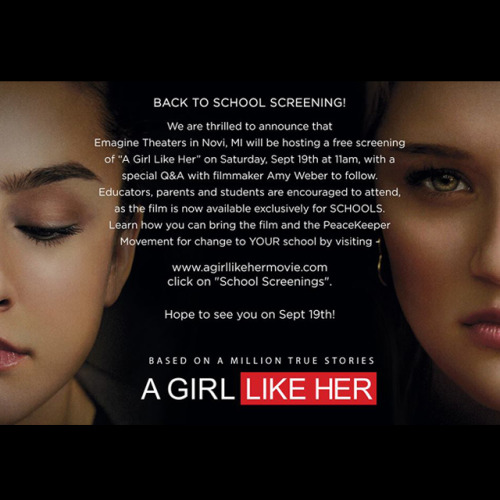THE MOVIE THAT’S CHANGING EVERYTHING!BRING A GIRL LIKE HER TO YOUR SCHOOL!
