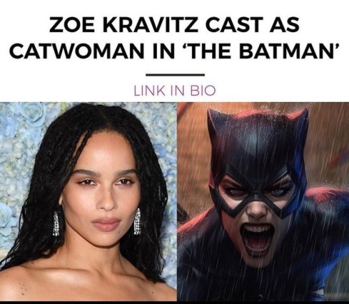 #Repost with @hollywoodmelanin Meet your new catwoman  #TheBatman casts #ZoeKravitz as Selina Kyle a