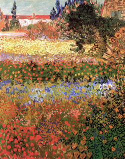 fleurdulys:  Flowering Garden - Vincent van Gogh 1888 