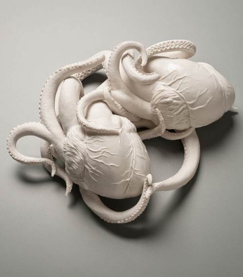 art-tension:    					Memento Mori – Amazing ceramics by  The Famous Artist Kate MacDowell   A selection of beautiful ceramic creations by American artist Kate MacDowell,  who seeks to elucidate the mysteries of our humanity through beautiful  porcelain