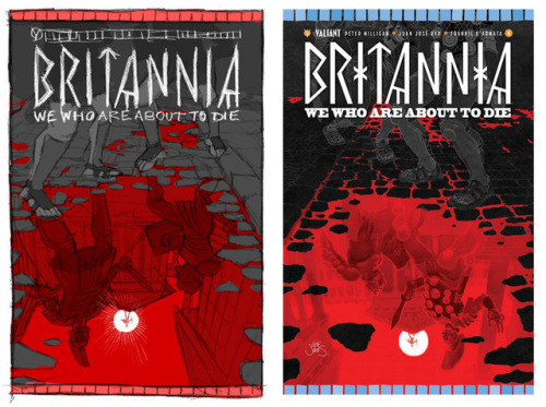 Aside from me flipping it for some reason, my cover art for BRITANNIA: WE WHO ARE ABOUT TO DIE #4 di