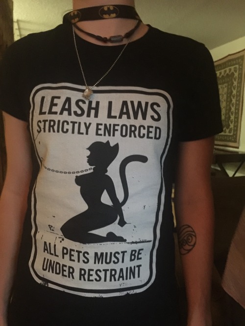thespankacademy:  agent1104:  My friend wore this and I had to get a pic!  be a good pet, follow the leash law ^_^ 
