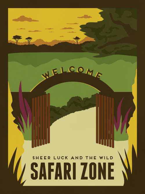 Pokemon Travel Poster - Safari Zone“An amusement park outside Fuchsia City where many rare Pok