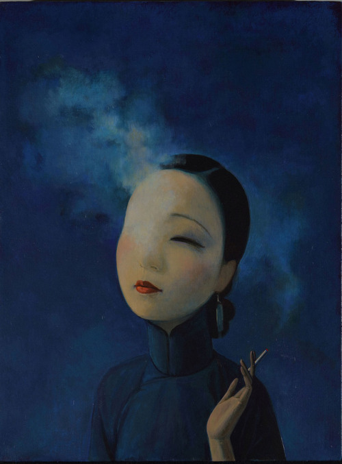 Liú Yě aka 劉野 aka 刘野 (Chinese, b. 1964, Beijing, China) - The Goddess, 2018  Paintings: Acrylics on 