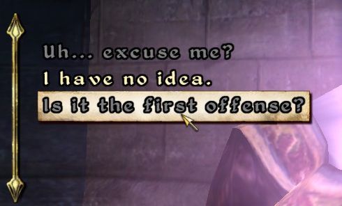 voqurnen-jovein:  why hello ms dunmer lady     what    uh   why does my character know this  uh goodbye ms dunmer lady    