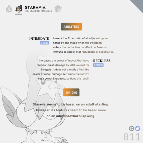 Sinnoh Pokémon → Staravia, the Starling PokémonStaravia (Japanese: ムクバード Mukubird) is a grayish-brow