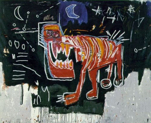 artist-basquiat:  Dog, 1982, Jean-Michel BasquiatSize: 238.8x193 cm