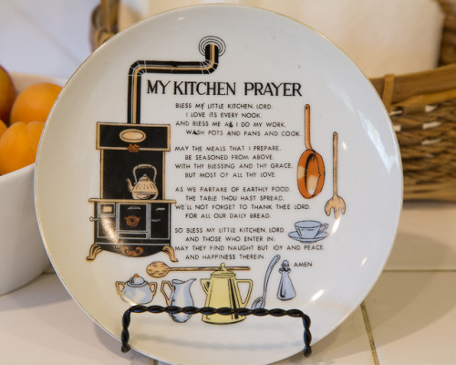 Vintage Kitchen Prayer Plate