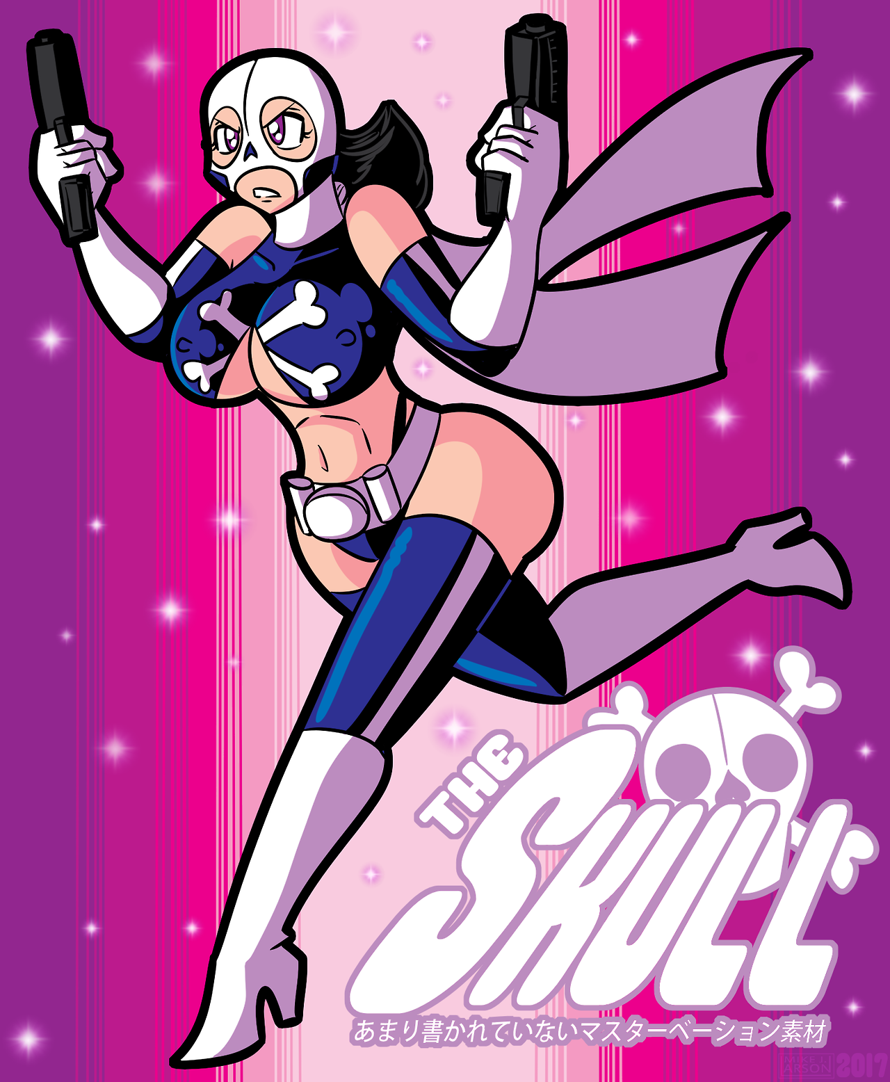 Here’s the new design for my character, Hisako Fujioka, who is known as the Skull!