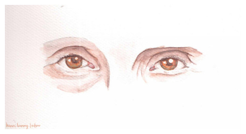 theseavoices: hanni-bunny-lecter:   Watercolors are fun ;w; I love drawing eyes and I’m so lucky that Mads’ eyes are the prettiest.   Yeahhhheahhh 