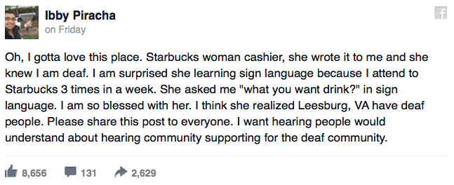 micdotcom:  Starbucks employee goes above and beyond for customer who’s hard of
