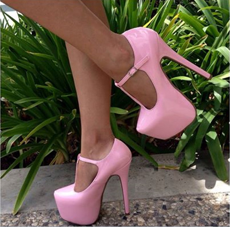 dressvbridal:Good-Looking Solid Color PU Ankle Strap Platform Heels  - Dressv.com more»www.dr