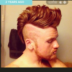 thegingerium:  Tht time I shaved lines the sides of my head. #dathairdoe #me