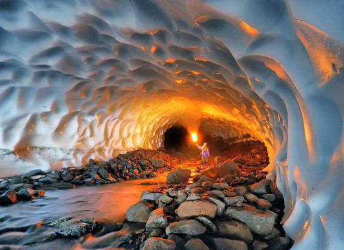 Porn Pics sixpenceee:  Cave at the Mutnovsky Volcano,