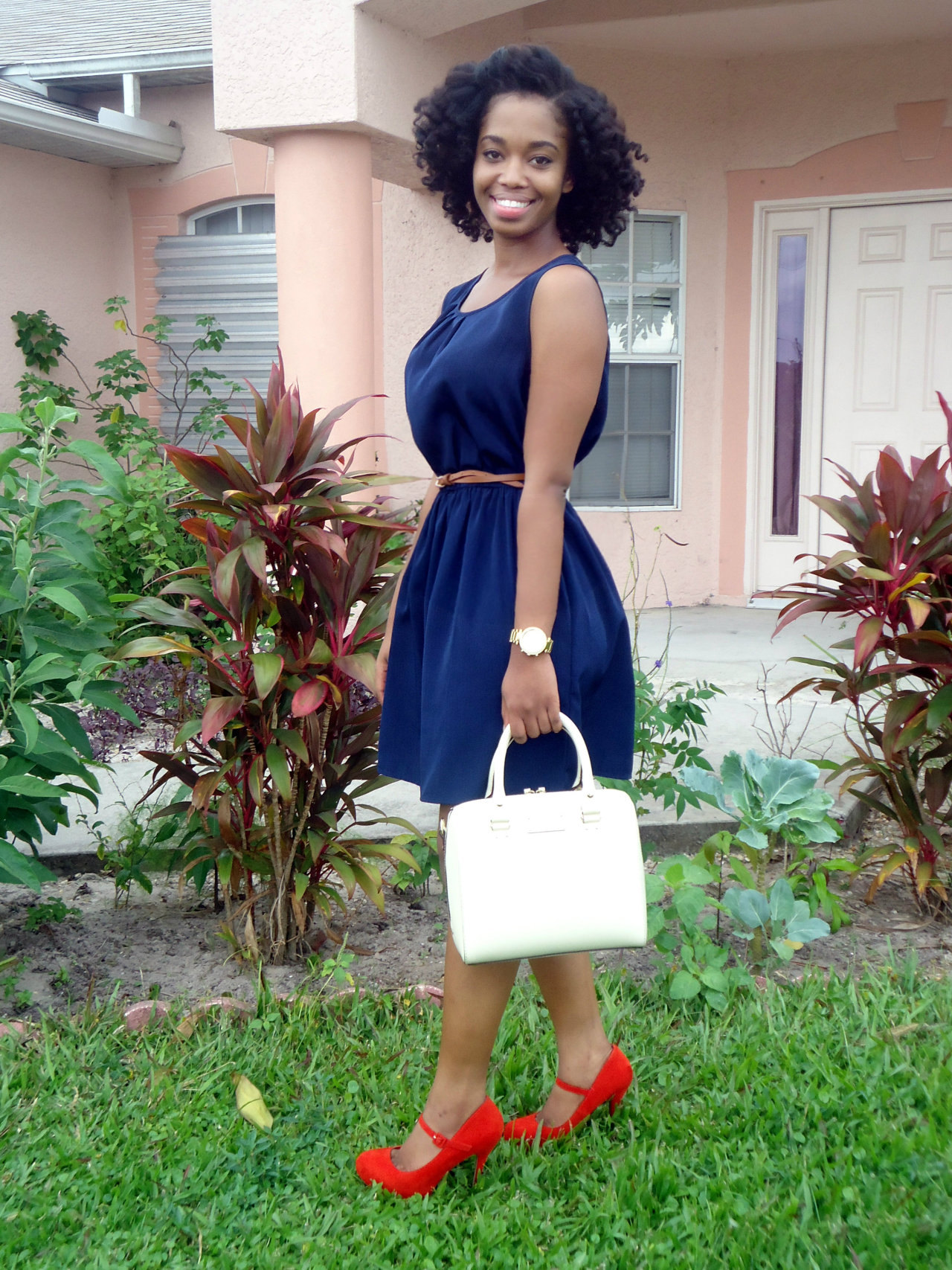 blackfashion:  Nae, 23, FL Dress: Nordstrom, Shoes: Charlotte Russe, Handbag: Kate