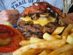 fatty-food:   	Food Pr0n - the ultimate burger