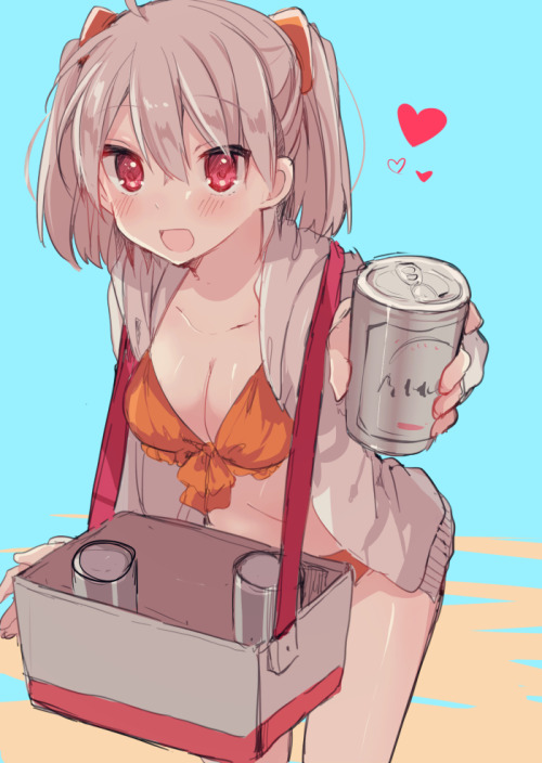 tanumapt: タブ子ちゃんにビールガールしてほしさ〜〜〜〜〜わざとよろけて水着にビールかけたさ〜〜〜〜〜！