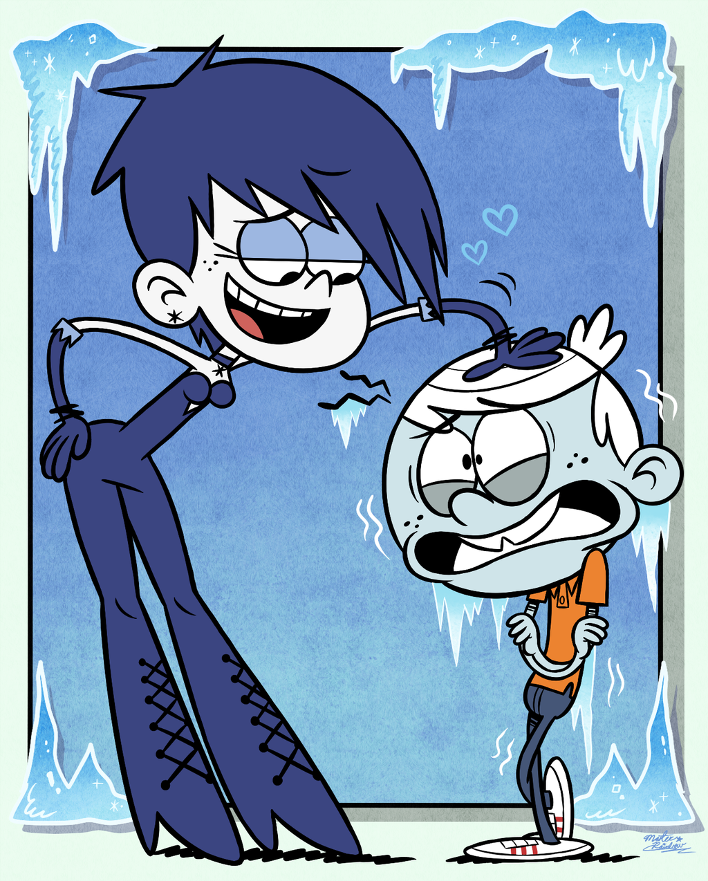 diamondgoficial: ❄ Luna Frost Loud &amp; Lincoln Loud ❄ Art by Máster 🌈