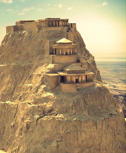 Masada, as it would have appeared at the time of Herod the Great, c. 31 BC.Israel