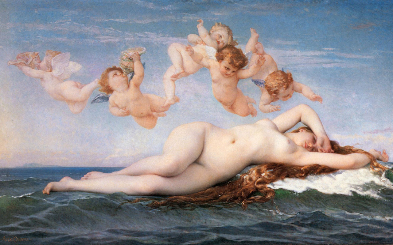 angvish:  The Birth of Venus: A painting which depicts the goddess Venus, having