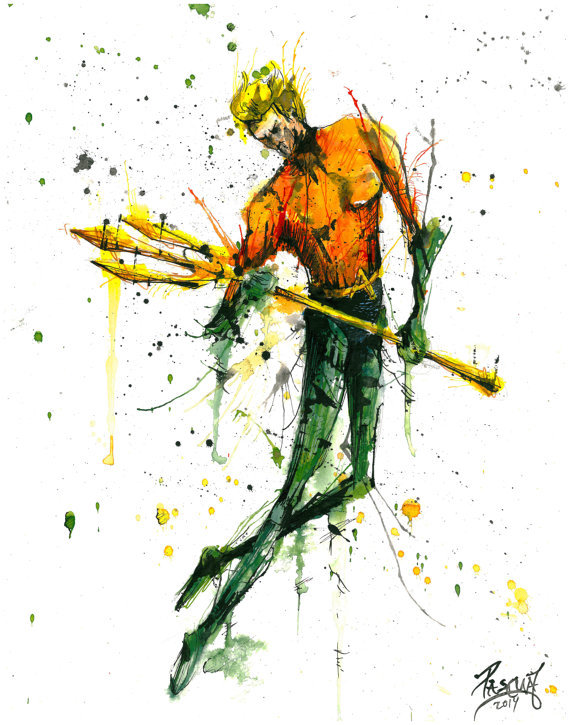 league-of-extraordinarycomics: Superhero Watercolor Paintings Created by Pascual