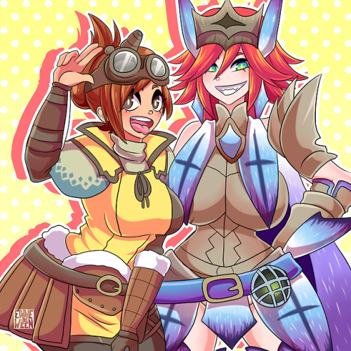eddieween:  I took a long break from drawing NSFW stuff, but I’m finally back after playing almost 50 hours straight of Monster Hunter World. I’m kinda blind now.This is Nuka, she loves sucking dick and rip monster asses.