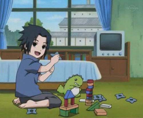 midori-n:  No more discourse Just Sasuke and his dinosaur 