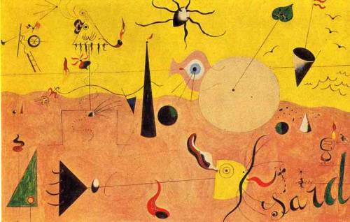 artist-miro: Catalan Landscape (The Hunter), 1924, Joan MiroMedium: oil,canvas