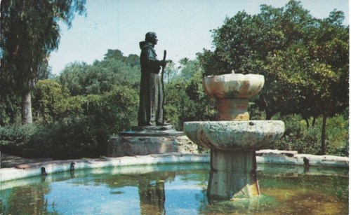 Postcard: San Fernando Mission, near Los Angeles.Postmarked 13 January 1955.