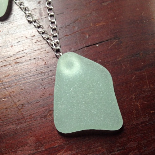 More sea glass jewellery, this time pale green and for my mum’s birthdayI’m hoping hoping hoping she