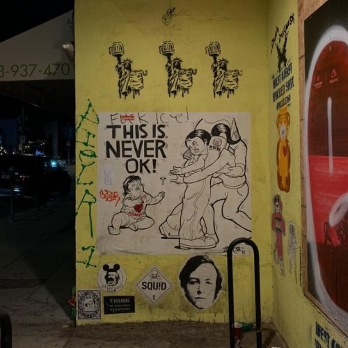 Anti-ICE &amp; Marx pasteup spotted in Los Angeles. (ICE is the US Immigration Police)