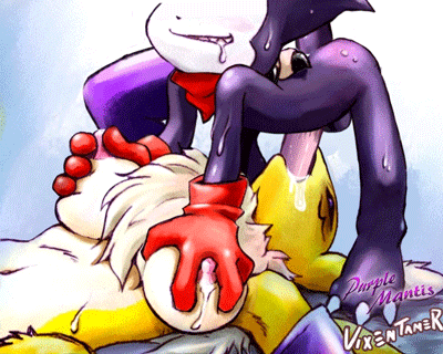purple-mantis: Impmon vs Renamon  Another “small” joint from the great back burner