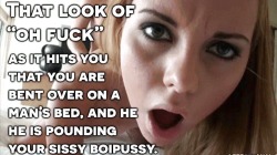 nicolesissystuff:slutfantasys:Reading & watching sissy porns, listen to people saying how good it is to be fucked in the boicunt can never beat the real life experiences. I wasn’t a gay. I got so curious about boicunt fucking that I decided