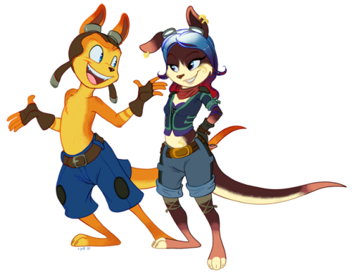 One last commission for AstaAura on dA!This time of her Jak and Daxter character, Nasrin Rose and Da