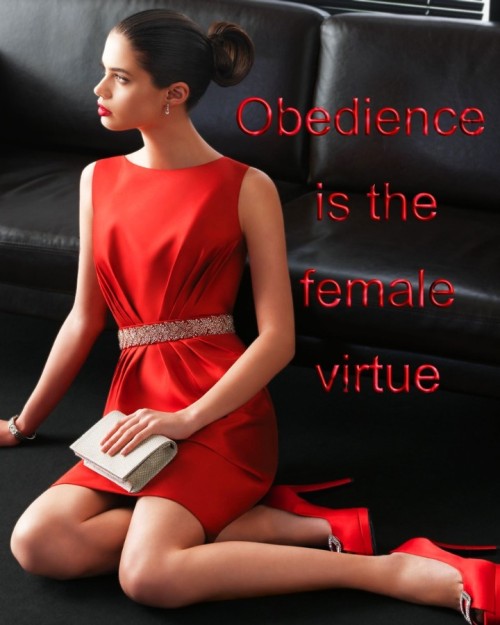 modern-female:Obedience is the female virtue! #virtue #obedience instagr.am/p/CD6cdBJhFDS/