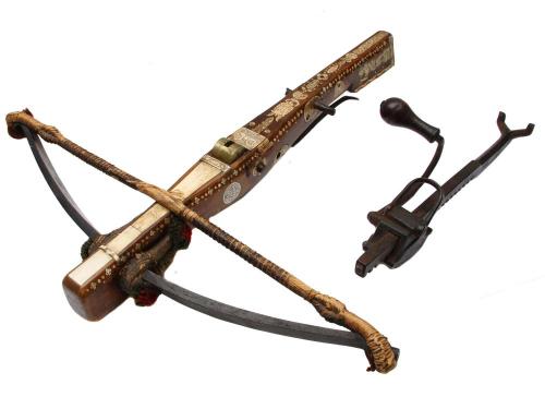 peashooter85: Bone mounted crossbow, Germany, 17th century from Helios Auctions