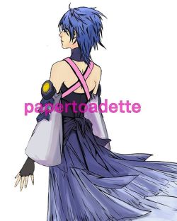 papertoadette: When you walk away… #kingdomhearts #aqua #squareenix