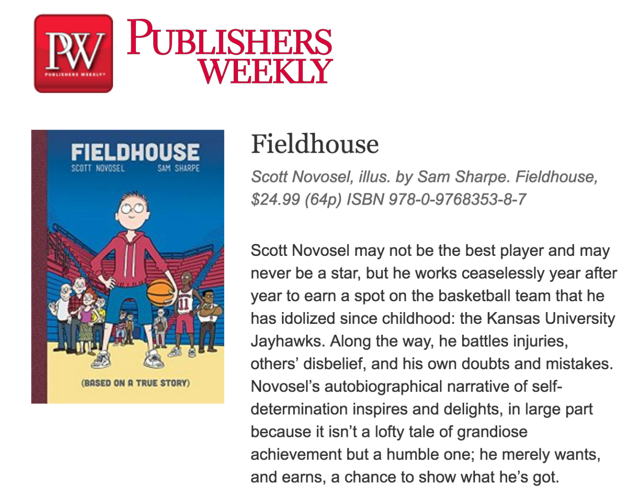 Publisher’s Weekly full review:
http://www.publishersweekly.com/978-0-9768353-8-7